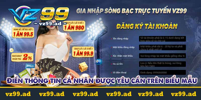 Đăng Ký VZ99 - Nhanh Chóng Chỉ Với Vài Bước Đơn Giản