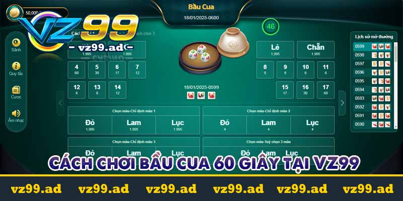 Hướng dẫn cá cược Bầu cua 60s thưởng cực khủng tại vz99.ad Hướng dẫn cá cược Bầu cua 60s thưởng cực khủng tại vz99.ad